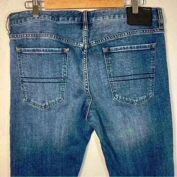 Five Four Men’s Blue Denim Montag Slim Straight Leg Denim Jeans Size 34 - Picture 6 of 16